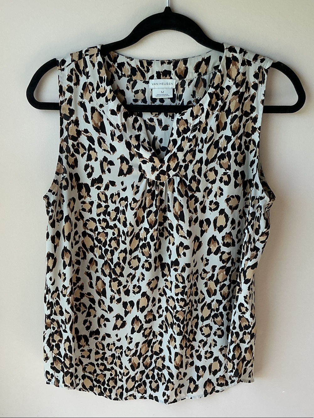 Van Heusen Leopard Print Sleeveless Camisole - Cream, Black, Brown